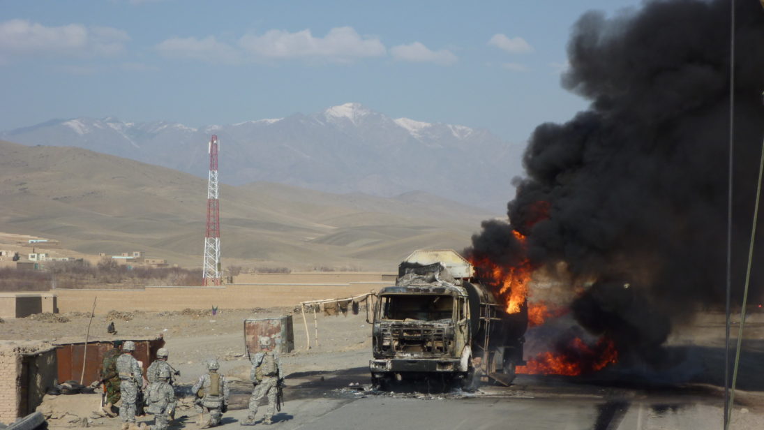 Afghan convoy attacked